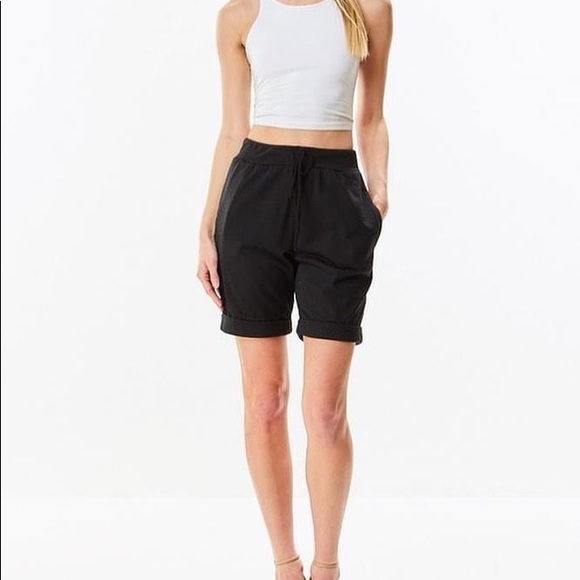 Black Sweatpants Shorts - Picture 2 of 5